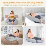 U-Shaped Ergonomic Full Body Pregnancy Pillow for Side Sleeper - Image 5