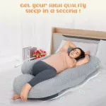 U-Shaped Ergonomic Full Body Pregnancy Pillow for Side Sleeper - Image 7