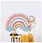 Large Rainbow Cloud Wall Sticker (JY008) - الصورة 2