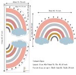 Large Rainbow Cloud Wall Sticker (JY008) - الصورة 3