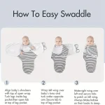 ⁦Baby Swaddle Blanket, 0-3 Months (3Packs)⁩ - الصورة ⁦2⁩