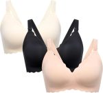 MomCozy Breastfeeding Bra (Cream, Beige & Black)- 3pcs.