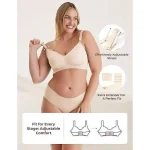 MomCozy Breastfeeding Bra (Cream, Beige & Black)- 3pcs. - الصورة 5