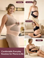 MomCozy Maternity Belt- Oyster Pink - Image 2