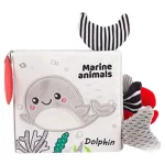 ⁦Little Angel, Soft Plush Book Toy Teether - Marine Animals Dolphin⁩ - الصورة ⁦4⁩