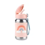 Skip Hop Spark Style Stainless Steel Straw Bottle- Sky
