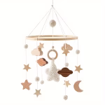 Wooden Full of Stars Rattles, for Baby Crib