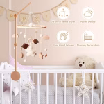 ⁦Wooden Full of Stars Rattles, for Baby Crib⁩ - الصورة ⁦10⁩