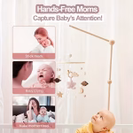 ⁦Wooden Full of Stars Rattles, for Baby Crib⁩ - الصورة ⁦2⁩