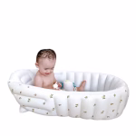 Baby Inflatable Bathtub- Beige Olive Branch Design
