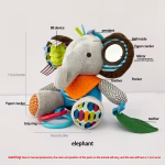 Elephant hanging plush toy, for stroller - Image 2
