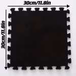 Fluffy Puzzle Floormat, beige- 30 pcs, 30x30cm - Image 2