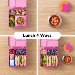 ⁦OmieBox Bento Lunch Box - Pixie Pink⁩ - الصورة ⁦4⁩