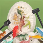 Rock & Mineral Simulation Excavation Kit- 2pcs eggs, 24 dinosaurs