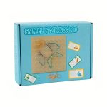 Small Nail Board, Wooden Geometric Creative Graphics Math Game Puzzle