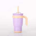 ⁦Stainless Steel Vacuum Insulated Mug with Handle & Straw, 14oz.⁩ - الصورة ⁦8⁩