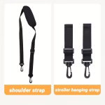 Stroller Storage Bag Durable Polyester- Black - Image 6