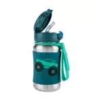 Skip Hop Spark Style Stainless Steel Straw Bottle- Truck 350ml. - Image 2