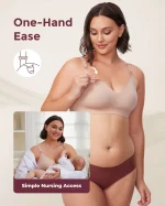 ⁦MomCozy Breastfeeding Bra- Beige (Medium)⁩ - الصورة ⁦7⁩