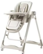 ⁦Foldable Baby Highchair, Electric Display Screen, Plastic Dining Chair with Detachable Double Tray⁩ - الصورة ⁦2⁩