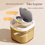 Double Lid Sealed Jar with Spoon- 1300ml transparent brown - Image 3