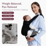 ⁦MomCozy 3 in 1 Baby Carrier, 7-45 Lbs. - Black⁩ - الصورة ⁦6⁩
