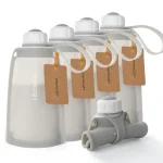 MomCozy Silicone Breast Milk Storage Bag, 260ml- (5pcs.)