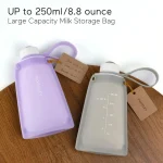 ⁦MomCozy Silicone Breast Milk Storage Bag, 260ml- (5pcs.)⁩ - الصورة ⁦6⁩
