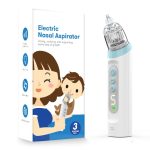 Electric Nasal Aspirator with case and 3 Silicone Tips- Grey
