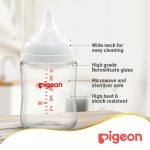 ⁦Pigeon, Soft Touch GLASS Nursing Bottle for Anti-Colic, Wide-Neck 160ml⁩ - الصورة ⁦5⁩