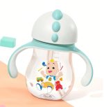 ⁦Cocomelon Leak-Proof Silicone Straw Cup, 260ml.⁩ - الصورة ⁦2⁩