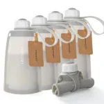 MomCozy Silicone Breast Milk Storage Bag, 260ml- (5pcs.)