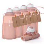 MomCozy Silicone Breast Milk Storage Bag, 260ml- (5pcs.) - Image 2