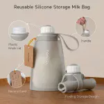 MomCozy Silicone Breast Milk Storage Bag, 260ml- (5pcs.) - Image 5