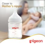 Pigeon, Soft Touch GLASS Nursing Bottle for Anti-Colic, Wide-Neck 160ml - Image 3