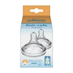 Dr. Brown's Natural Flow Anti Colic, Wide neck, Medium-Fast Flow Nipple, 6m+, 2-pack