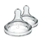 Dr. Brown's Wide-Neck Silicone Options+ Nipple - Medium Fast Flow Level 3 - 2-pack - Image 2