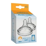 Dr. Brown's Wide-Neck Silicone Options+ Nipple - Medium Fast Flow Level 3 - 2-pack