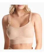 MomCozy Elastic All-in-One Super Flexible Pumping Bra- Oyster Pink