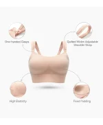 ⁦MomCozy Elastic All-in-One Super Flexible Pumping Bra- Oyster Pink⁩ - الصورة ⁦3⁩