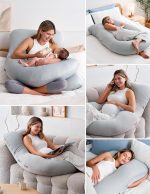 Momcozy U-Shaped Cooling Fabric Pregnancy Pillow - Image 3