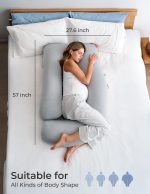 Momcozy U-Shaped Cooling Fabric Pregnancy Pillow - Image 7