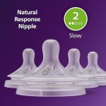 Avent Philips, Natural Response Baby Bottle Nipple 2 Slow Flow- 4pcs. - Image 2