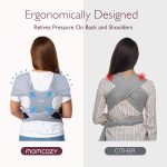 MomCozy Baby Wrap Carrier- Grey - Image 5
