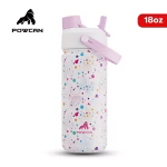 POWCAN 2-in-1 Straw and Spout Lid Insulated Water Bottle with handle, 532ml. - Image 4