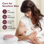 MomCozy Washable Nursing Pads, 6pcs. - Pink - Image 2