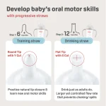 Pigeon Softouch 2 Step Straw Bottle Set, 240ml (6M+) - Image 5