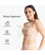 ⁦MomCozy Elastic All-in-One Super Flexible Pumping Bra- Oyster Pink⁩ - الصورة ⁦4⁩