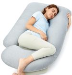 Momcozy U-Shaped Cooling Fabric Pregnancy Pillow