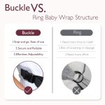 ⁦MomCozy Baby Wrap Carrier- Grey⁩ - الصورة ⁦4⁩